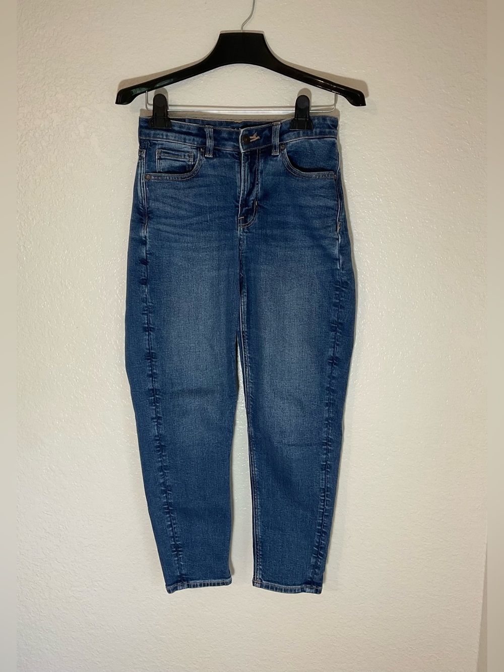 American Eagle Mom Jeans Blue Stretch High Rise Short Size 2 / 26